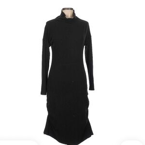 Anthropologie Saturday Sunday Black Ribbed Knit Turtleneck Dress Women’s Size L